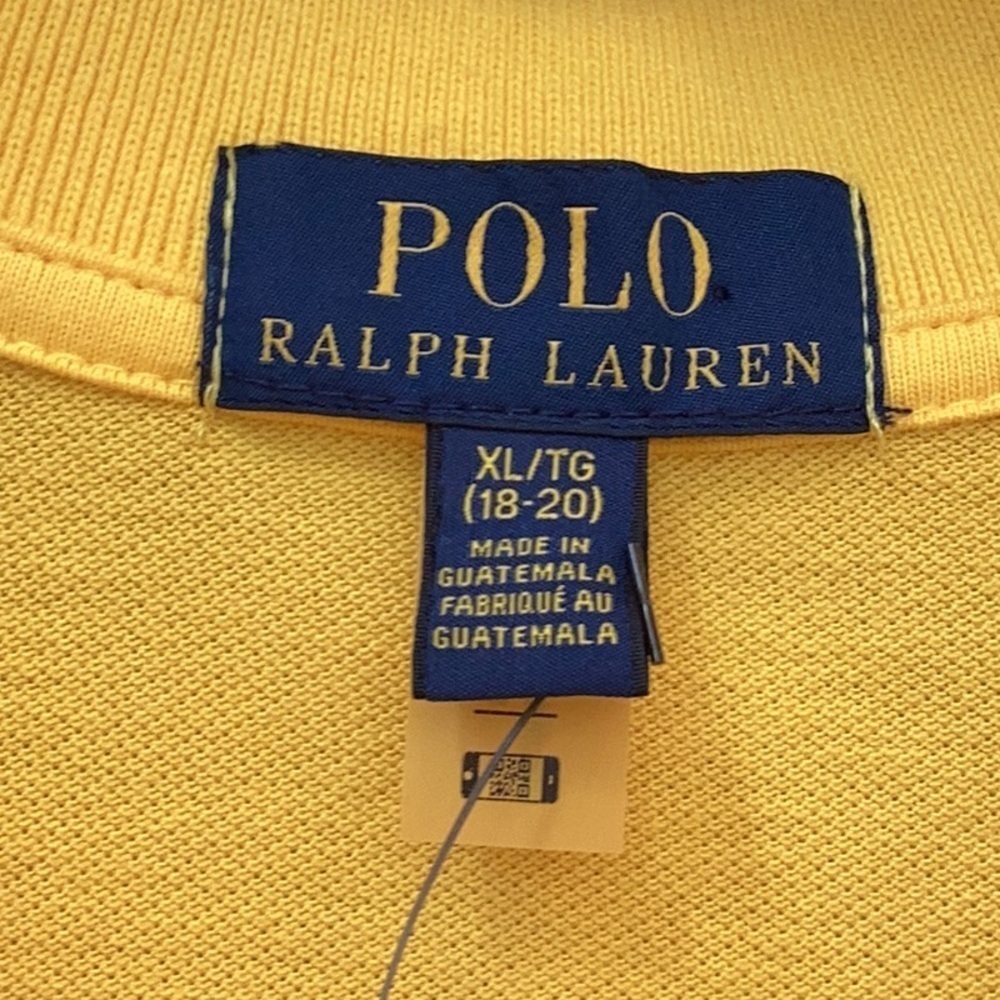 Polo Ralph Lauren bright yellow short sleeve polo shirt. Boys size extra large - Picture 4 of 9